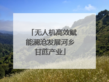 无人机高效赋能澜沧发展河乡甘蔗产业