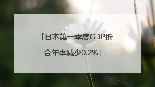 日本第一季度GDP折合年率减少0.2%