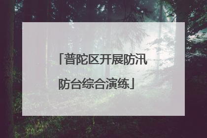 普陀区开展防汛防台综合演练