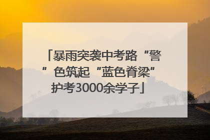 暴雨突袭中考路“警”色筑起“蓝色脊梁”护考3000余学子