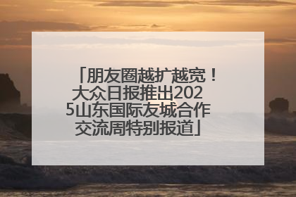 朋友圈越扩越宽！大众日报推出2025山东国际友城合作交流周特别报道