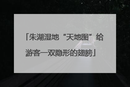 朱湖湿地“天地图”给游客一双隐形的翅膀