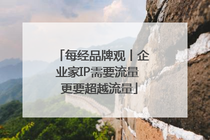 每经品牌观丨企业家IP需要流量 更要超越流量