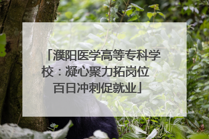 濮阳医学高等专科学校：凝心聚力拓岗位 百日冲刺促就业