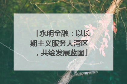 永明金融：以长期主义服务大湾区，共绘发展蓝图