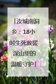 汝城南洞乡：18小时生死救援 深山里的温暖守护