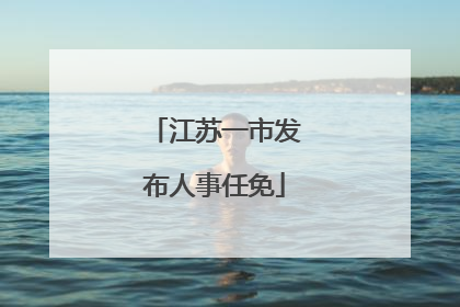 江苏一市发布人事任免