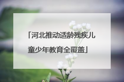 河北推动适龄残疾儿童少年教育全覆盖