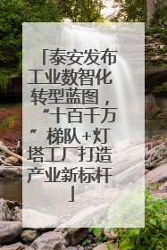 泰安发布工业数智化转型蓝图，“十百千万”梯队+灯塔工厂打造产业新标杆