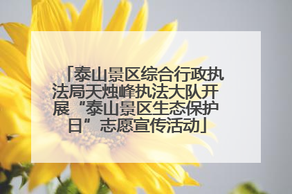 泰山景区综合行政执法局天烛峰执法大队开展“泰山景区生态保护日”志愿宣传活动