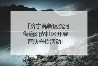 济宁高新区洸河街道阳光社区开展普法宣传活动