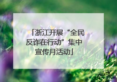 浙江开展“全民反诈在行动”集中宣传月活动