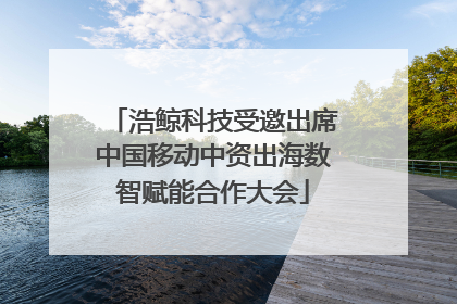 浩鲸科技受邀出席中国移动中资出海数智赋能合作大会