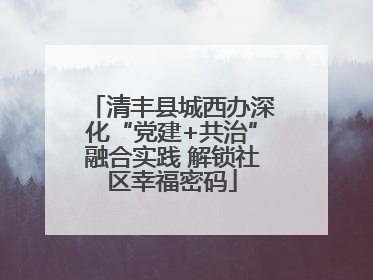 清丰县城西办深化“党建+共治”融合实践 解锁社区幸福密码