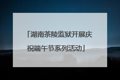 湖南茶陵监狱开展庆祝端午节系列活动