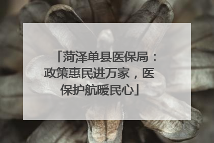 菏泽单县医保局：政策惠民进万家，医保护航暖民心