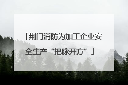 荆门消防为加工企业安全生产“把脉开方”