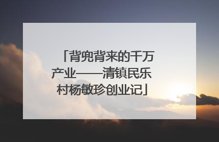 背兜背来的千万产业——清镇民乐村杨敏珍创业记