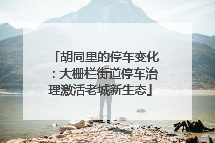 胡同里的停车变化：大栅栏街道停车治理激活老城新生态