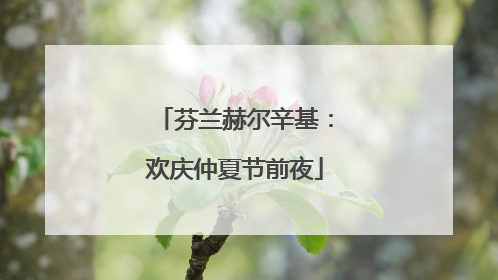芬兰赫尔辛基：欢庆仲夏节前夜