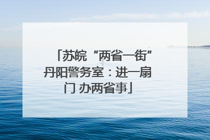 苏皖“两省一街”丹阳警务室：进一扇门 办两省事