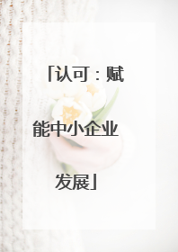 认可：赋能中小企业发展