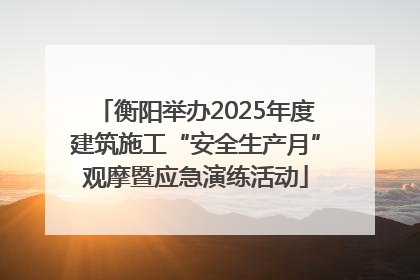 衡阳举办2025年度建筑施工“安全生产月”观摩暨应急演练活动