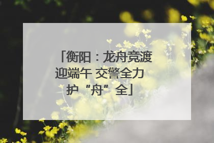 衡阳：龙舟竞渡迎端午 交警全力护“舟”全