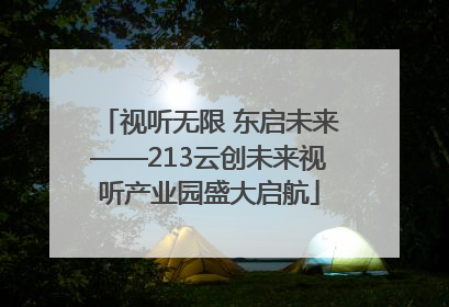 视听无限 东启未来——213云创未来视听产业园盛大启航