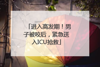 进入高发期！男子被咬后，紧急送入ICU抢救