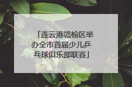 连云港赣榆区举办全市首届少儿乒乓球俱乐部联赛