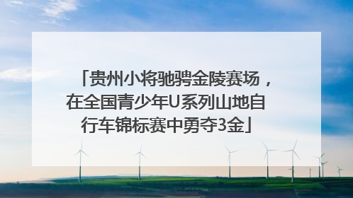 贵州小将驰骋金陵赛场，在全国青少年U系列山地自行车锦标赛中勇夺3金