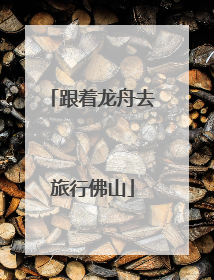 跟着龙舟去旅行佛山