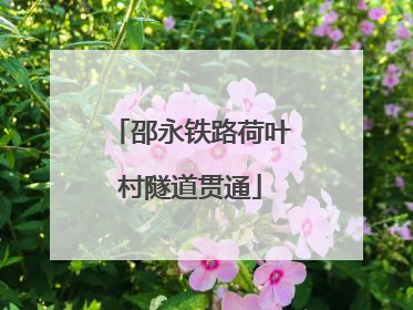 邵永铁路荷叶村隧道贯通