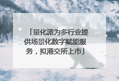 量化派为多行业提供场景化数字赋能服务，拟港交所上市