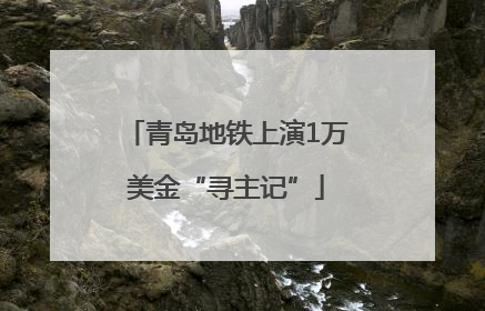 青岛地铁上演1万美金“寻主记”