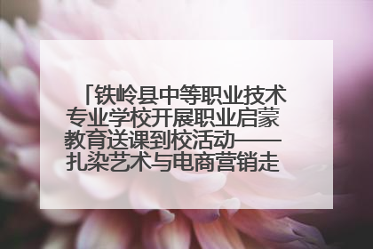 铁岭县中等职业技术专业学校开展职业启蒙教育送课到校活动——扎染艺术与电商营销走进熊官屯镇中心小学