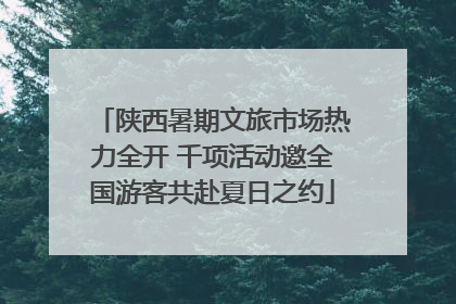陕西暑期文旅市场热力全开 千项活动邀全国游客共赴夏日之约