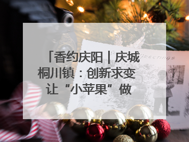 香约庆阳｜庆城桐川镇：创新求变 让“小苹果”做成“大产业”