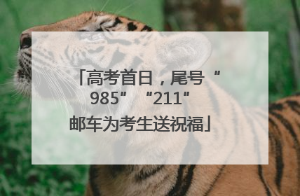 高考首日，尾号“985”“211”邮车为考生送祝福