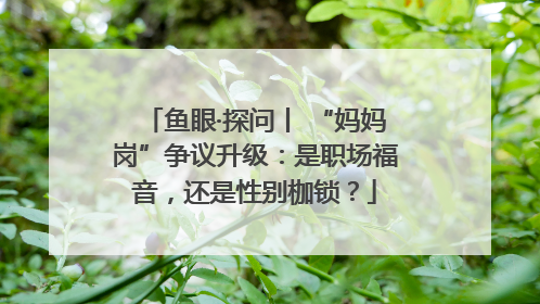 鱼眼·探问丨 “妈妈岗”争议升级：是职场福音，还是性别枷锁？