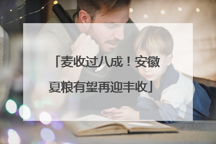 麦收过八成！安徽夏粮有望再迎丰收