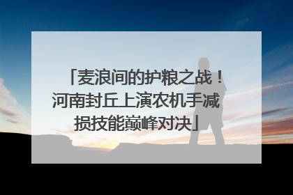 麦浪间的护粮之战！河南封丘上演农机手减损技能巅峰对决