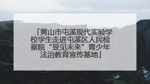黄山市屯溪现代实验学校学生走进屯溪区人民检察院“昱见未来”青少年法治教育宣传基地