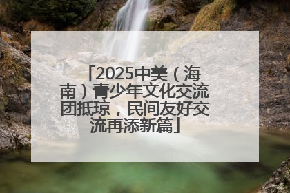 2025中美（海南）青少年文化交流团抵琼，民间友好交流再添新篇
