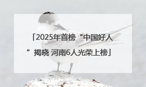 2025年首榜“中国好人”揭晓 河南6人光荣上榜