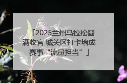 2025兰州马拉松圆满收官 城关区打卡墙成赛事“流量担当”