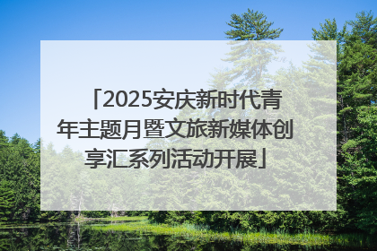 2025安庆新时代青年主题月暨文旅新媒体创享汇系列活动开展