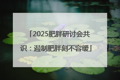 2025肥胖研讨会共识：遏制肥胖刻不容缓
