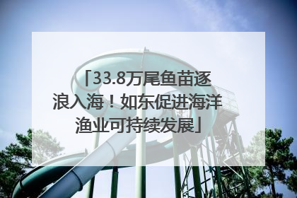 33.8万尾鱼苗逐浪入海！如东促进海洋渔业可持续发展